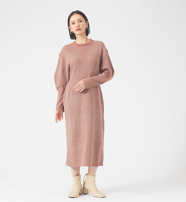 qualite「カラーメランジニットワンピース」|ワンピース|