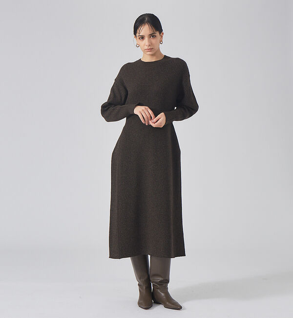 qualite「カラーメランジニットワンピース」|ワンピース|