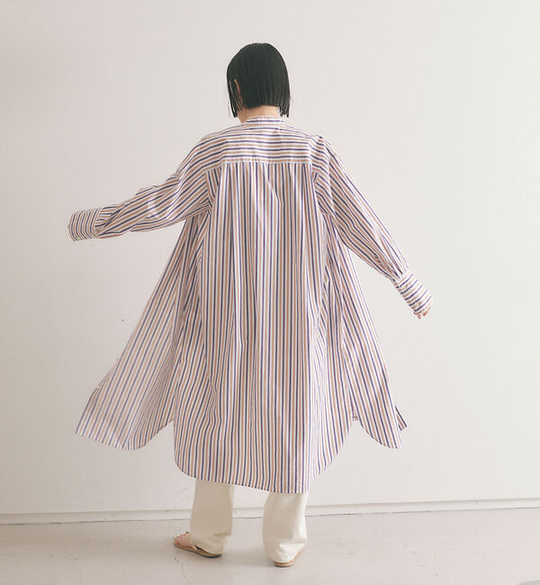 qualite「ドレープネックシャツワンピース」|ワンピース|