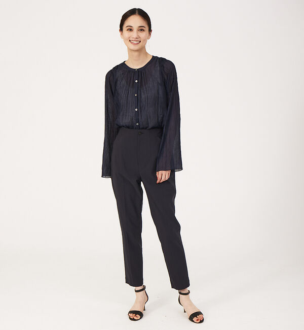 qualite「ドビーストライププリーツシャツ」|シャツ・ブラウス|