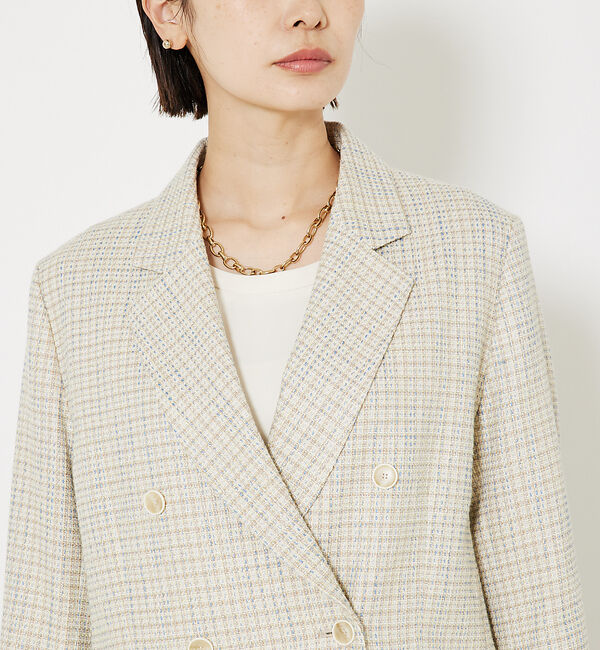 qualite「ミックスカラーツイードダブルジャケット」|その他|