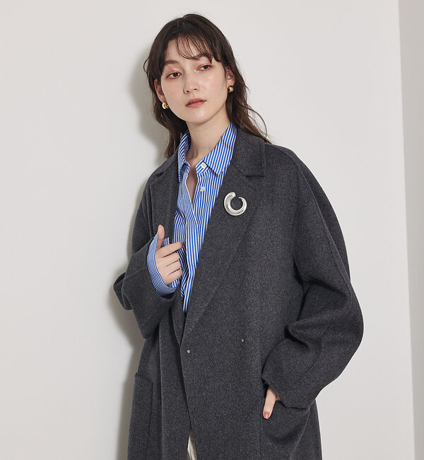 qualite「【毛玉になりにくい】ダブルフェイスチェスターコート」|その他|