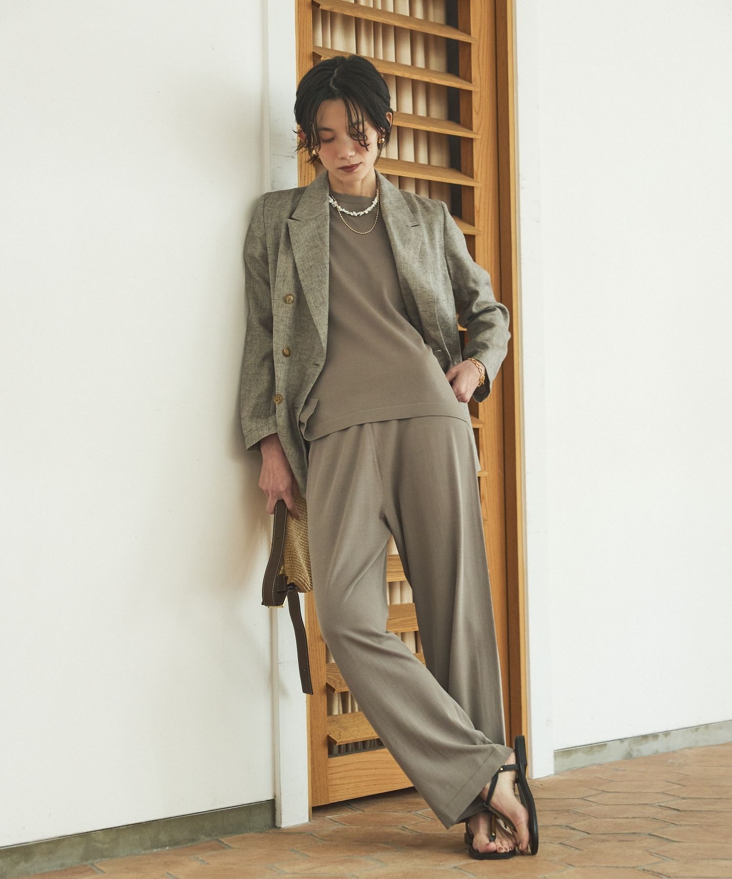 qualite「【セットアップ対応】ラメリネンジャケット」|その他|