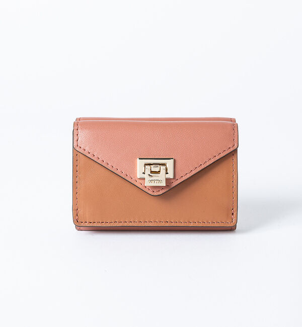 LOWELL things「【秋冬新作】薄型三つ折り財布」|財布|ピンク