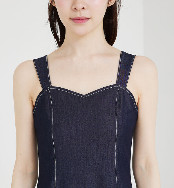 SELFIST「デニムライクリボン付ワンピース」|ワンピース|