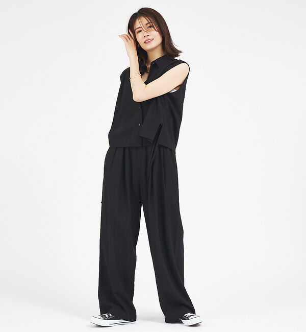 abahouse mavie「【セットアップ対応】レーヨンリネンワイドパンツ」|その他|