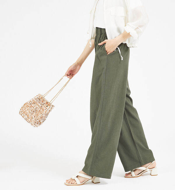 abahouse mavie「【セットアップ対応】レーヨンリネンワイドパンツ」|その他|