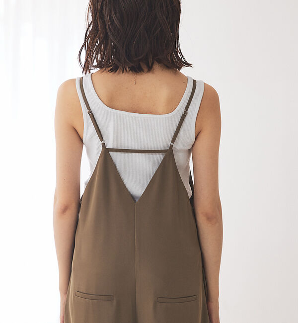 abahouse mavie「【セットアップ対応/大人のいちまんワンピ】クールタッチサテンサロンペット」|オールインワン|