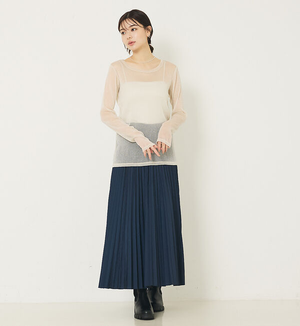 abahouse mavie「ラメチュールロンT」|Tシャツ・カットソー|