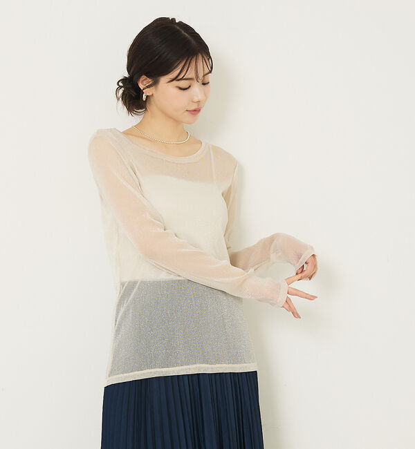 abahouse mavie「ラメチュールロンT」|Tシャツ・カットソー|