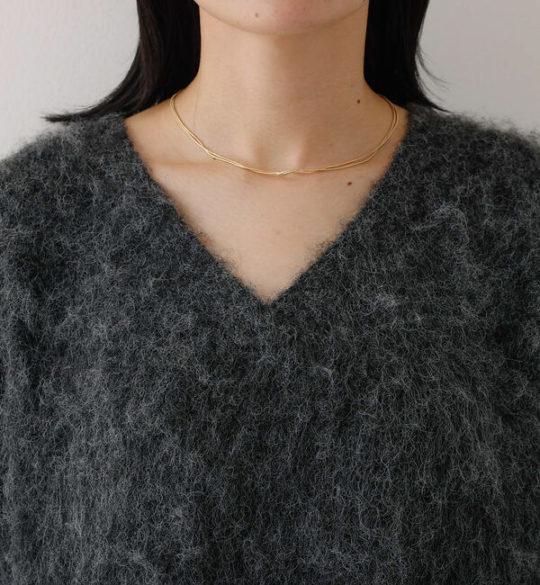 abahouse mavie「ブラッシュドVネックニット」|ニット・セーター|