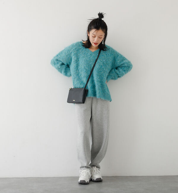 abahouse mavie「ブラッシュドVネックニット」|ニット・セーター|