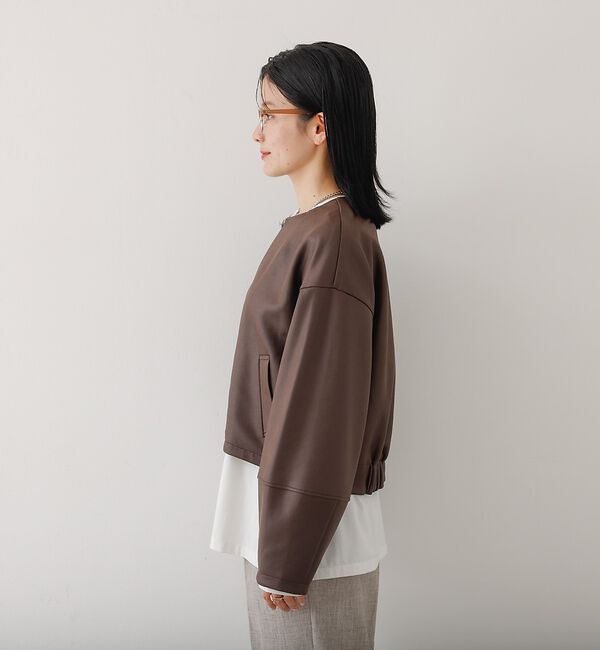 abahouse mavie「ソフトレザーライクジップブルゾン」|ブルゾン・スタジャン|