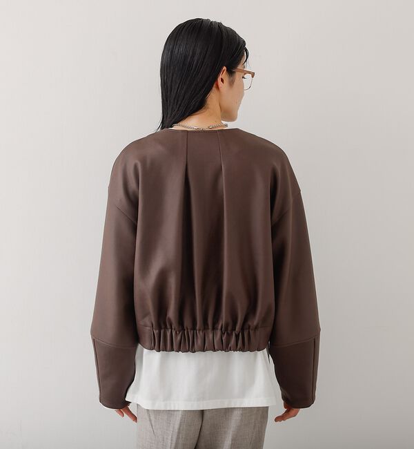 abahouse mavie「ソフトレザーライクジップブルゾン」|ブルゾン・スタジャン|