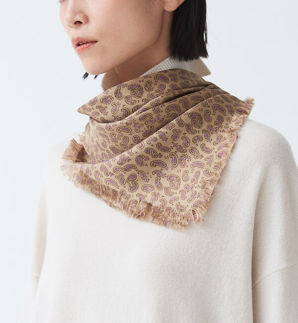 The Store by C' 「【COCUCA】ぺイズリースカーフ」|バンダナ・スカーフ|ベージュ