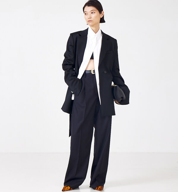 The Store by C' 「【COCUCA】ピンストライプタックパンツ」|スラックス|