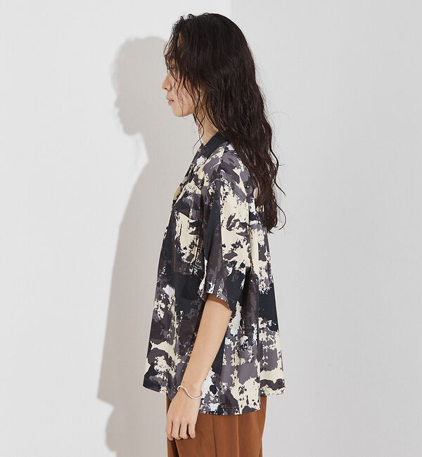 NOMINE「【セットアップ着用可】スプラッシュプリント 開襟 シャツ」|シャツ・ブラウス|