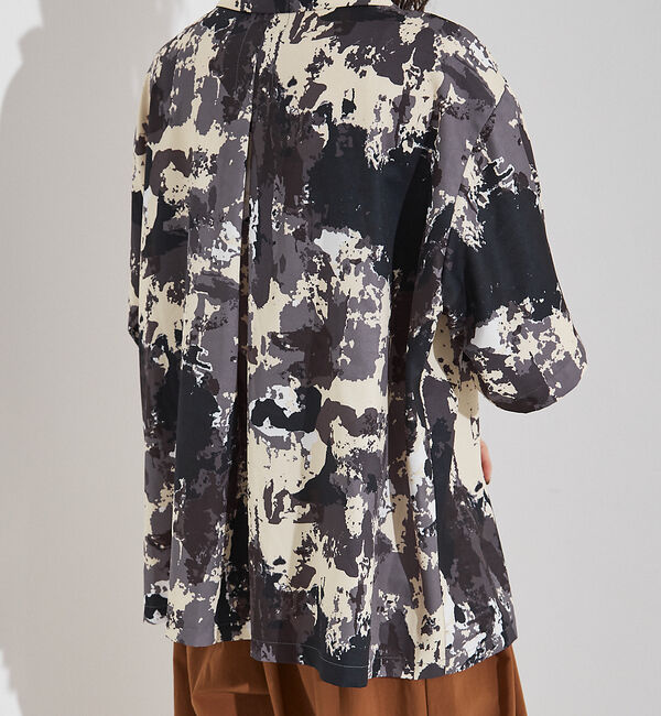 NOMINE「【セットアップ着用可】スプラッシュプリント 開襟 シャツ」|シャツ・ブラウス|