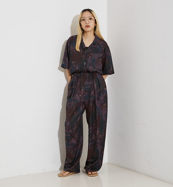 NOMINE「【セットアップ着用可】スプラッシュプリント 開襟 シャツ」|シャツ・ブラウス|