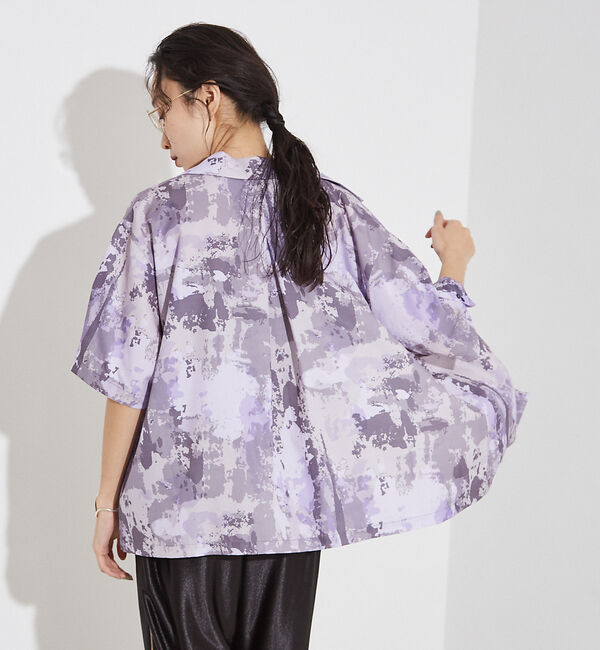 NOMINE「【セットアップ着用可】スプラッシュプリント 開襟 シャツ」|シャツ・ブラウス|