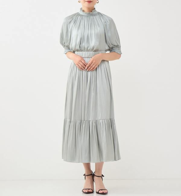 TIARA「《定番》2wayフリルネックショートスリーブブラウス」|シャツ・ブラウス|