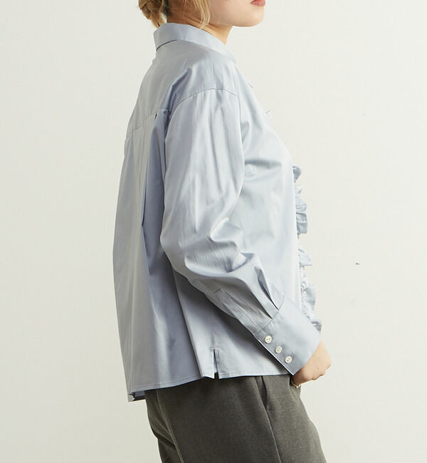 SOFFITTO「前立てフリル袖ボリュームブラウス」|シャツ・ブラウス|