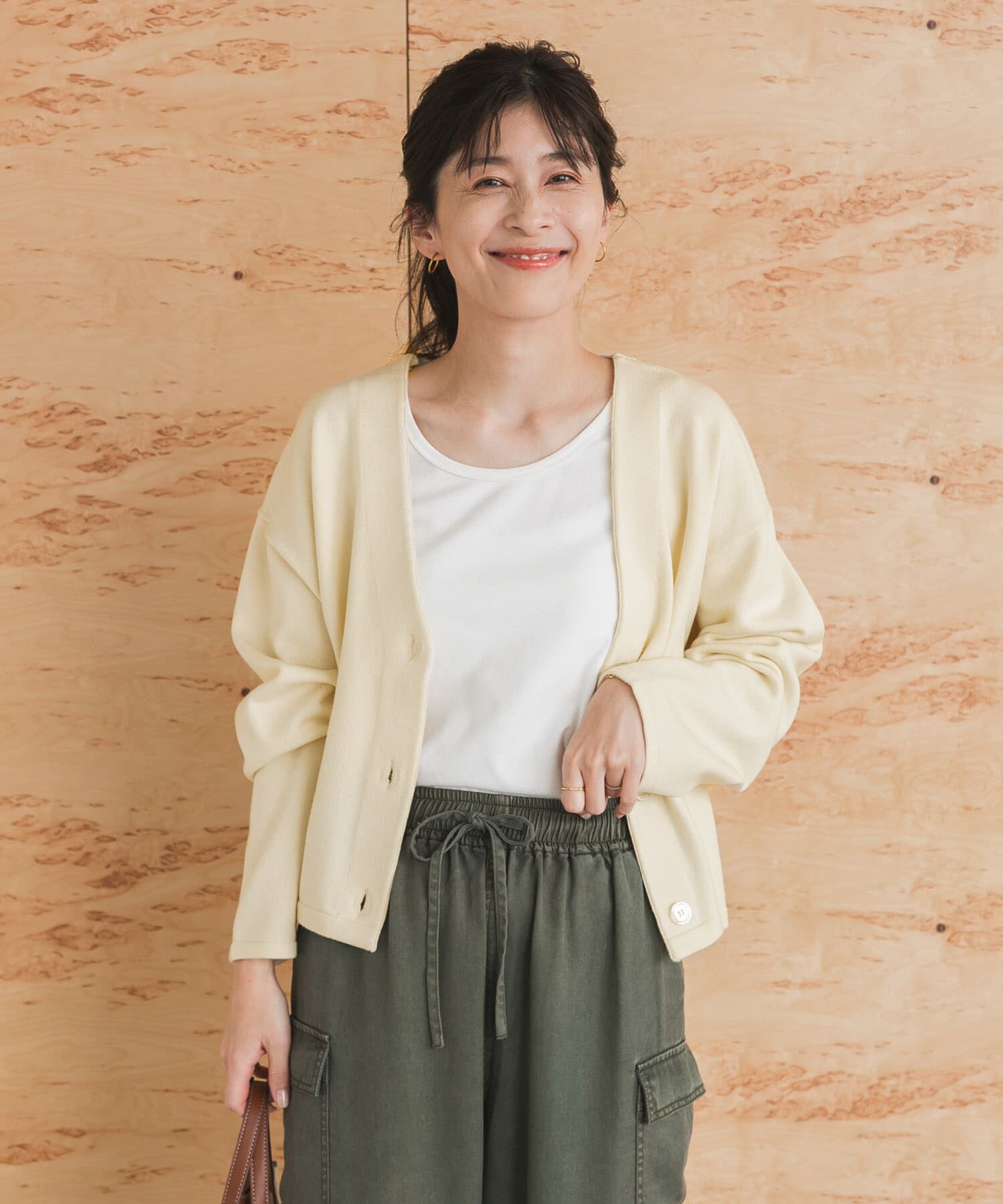 URBAN RESEARCH DOORS「『UR TECH 200日ニット』Vネックカーディガン」|カーディガン|