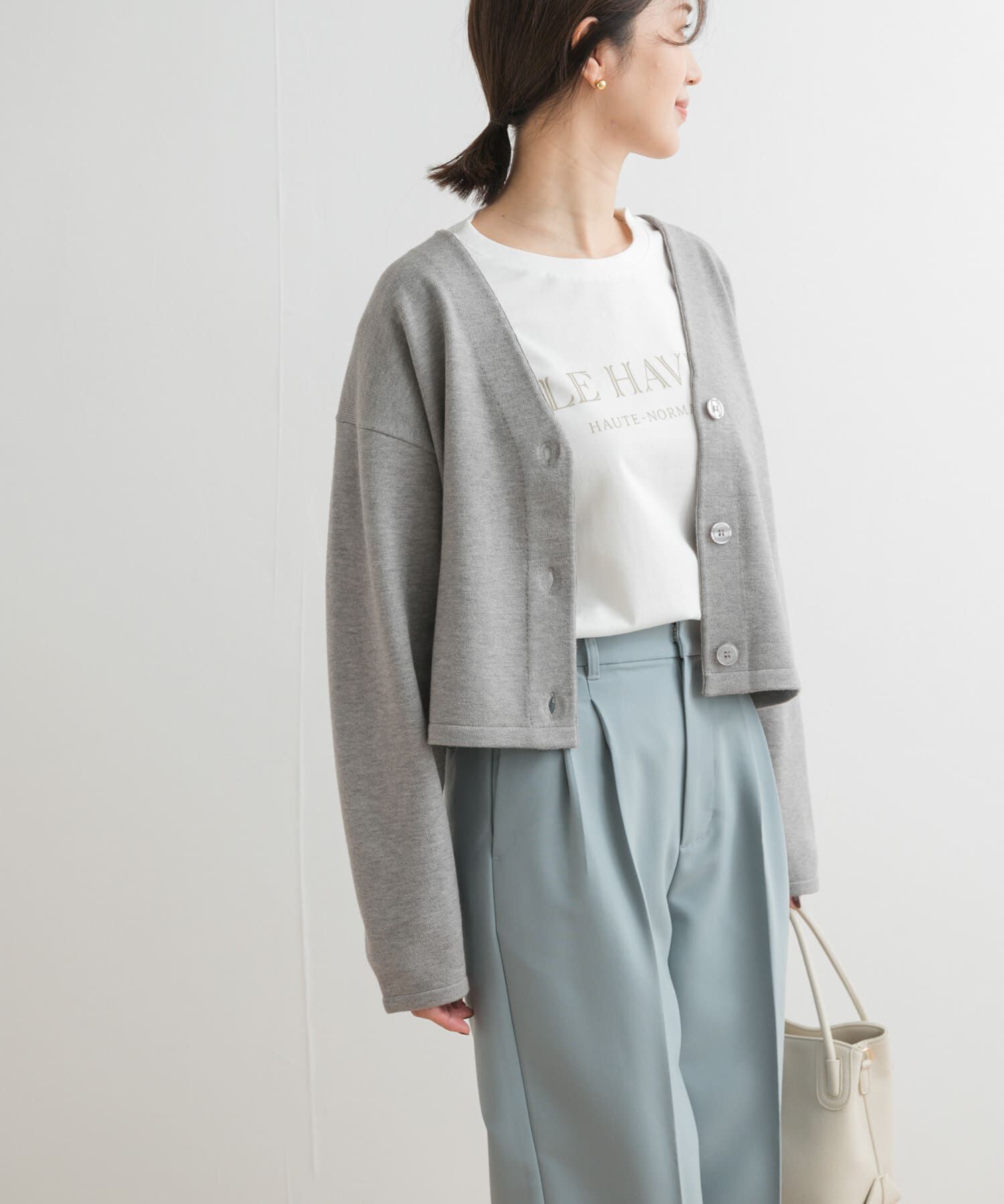 URBAN RESEARCH DOORS「『UR TECH 200日ニット』Vネックカーディガン」|カーディガン|