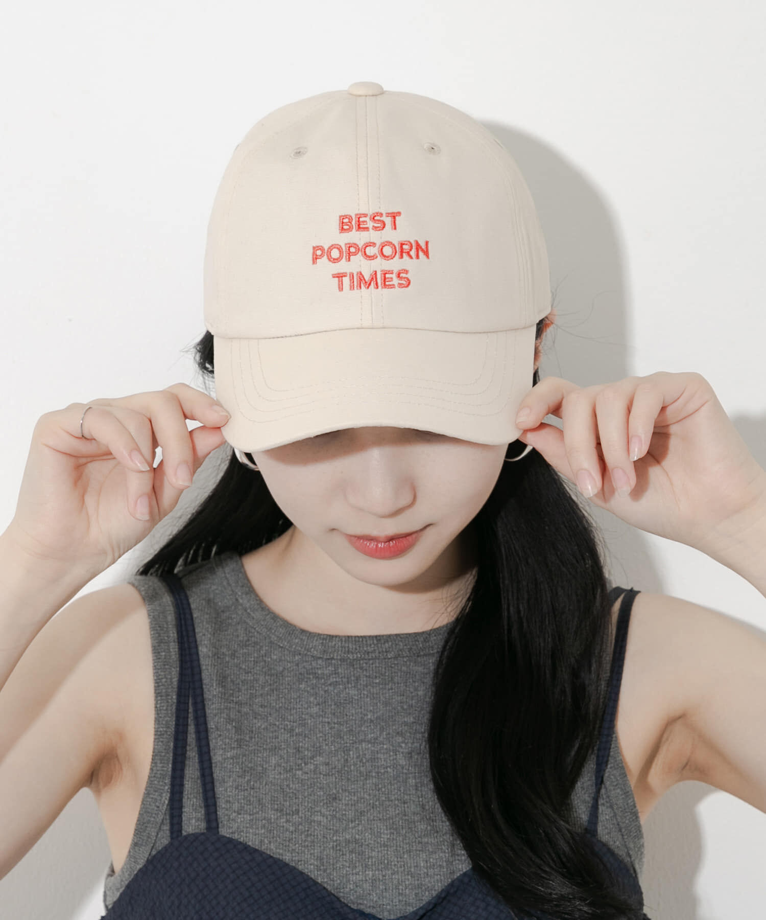 SMELLY「レタリングロゴキャップ」|キャップ・キャスケット|アイボリー