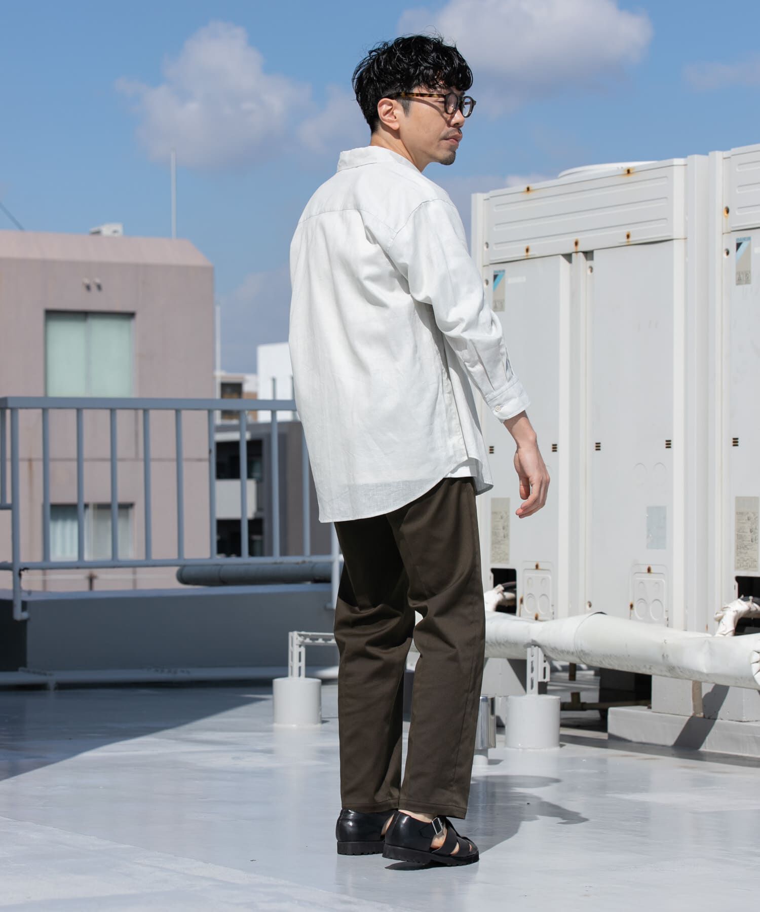 URBAN RESEARCH ROSSO「『XLサイズあり』リラックスコットンリネン7分袖シャツ」|シャツ・ブラウス|