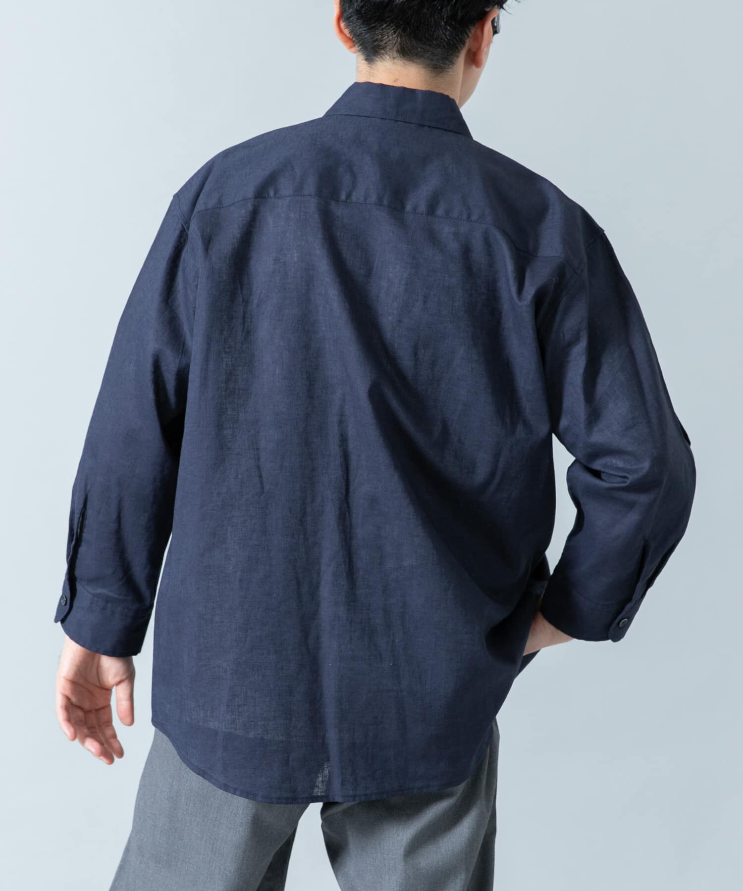 URBAN RESEARCH ROSSO「『XLサイズあり』リラックスコットンリネン7分袖シャツ」|シャツ・ブラウス|