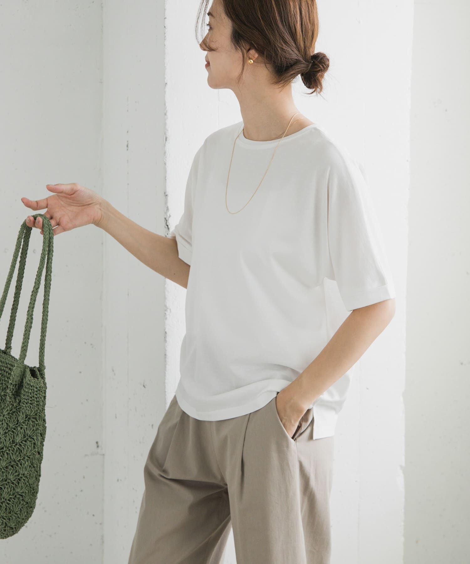 URBAN RESEARCH DOORS「『UVｶｯﾄ/接触冷感 /ﾏｼﾝｳｫｯｼｬﾌﾞﾙ』ｼﾙｷｰｺｯﾄﾝﾛｰﾙ  」|Tシャツ・カットソー|