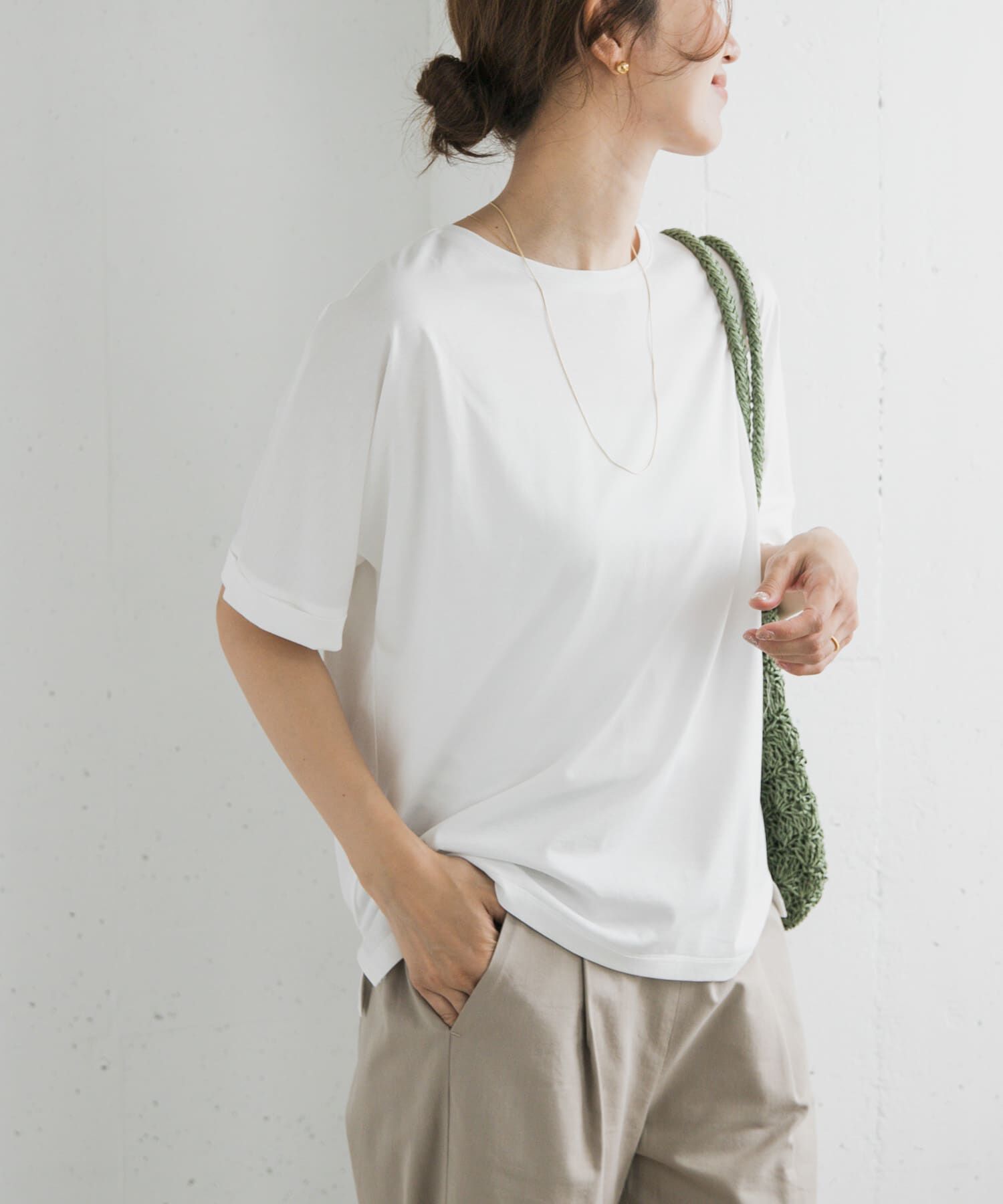 URBAN RESEARCH DOORS「『UVｶｯﾄ/接触冷感 /ﾏｼﾝｳｫｯｼｬﾌﾞﾙ』ｼﾙｷｰｺｯﾄﾝﾛｰﾙ  」|Tシャツ・カットソー|