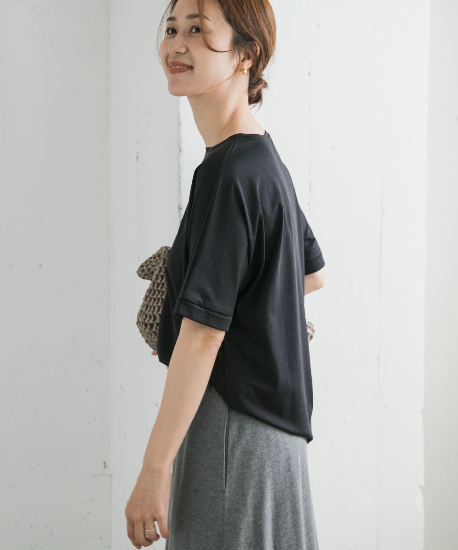 URBAN RESEARCH DOORS「『UVｶｯﾄ/接触冷感 /ﾏｼﾝｳｫｯｼｬﾌﾞﾙ』ｼﾙｷｰｺｯﾄﾝﾛｰﾙ  」|Tシャツ・カットソー|