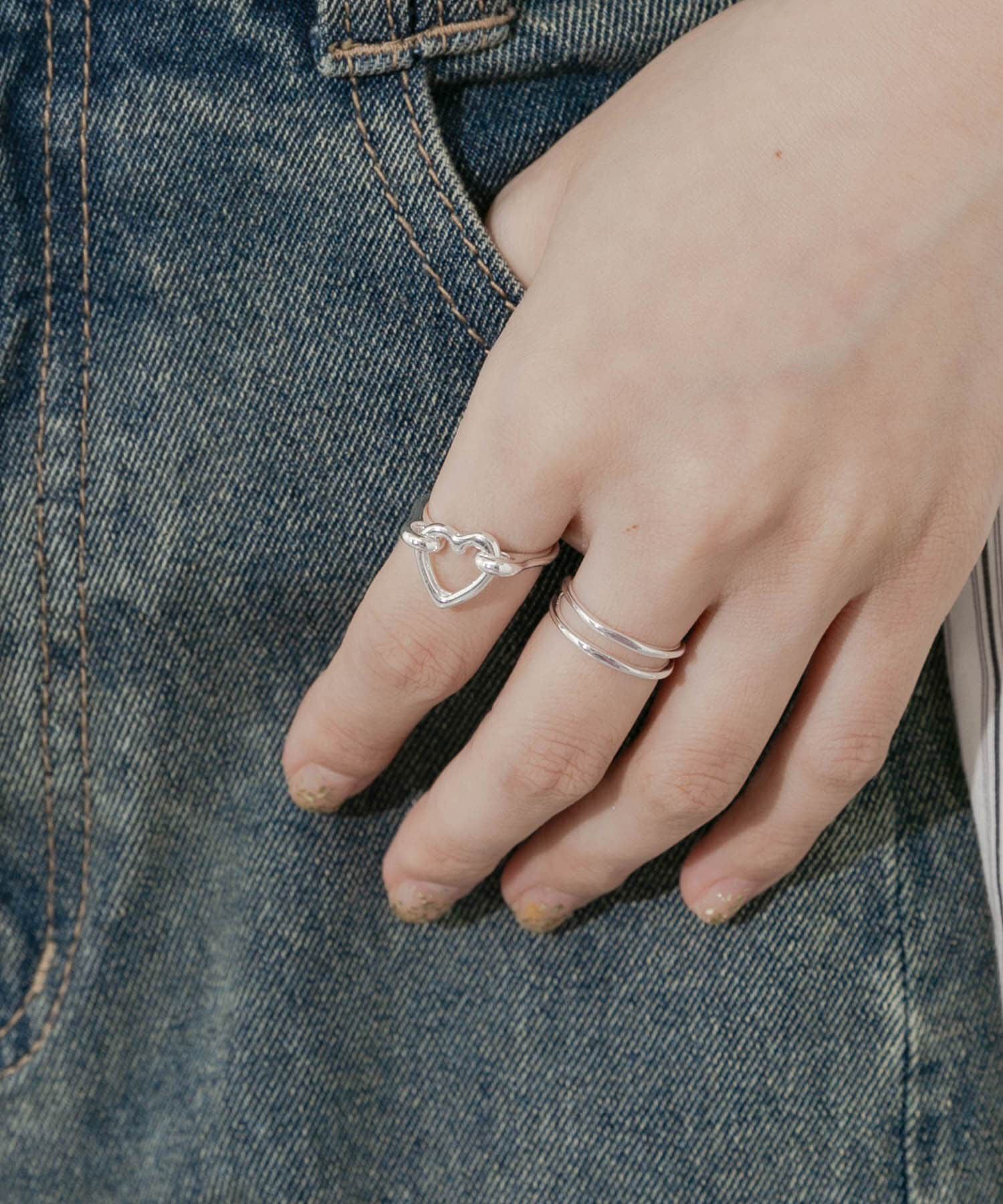 SMELLY「メタルハート2セットリング」|リング|シルバー