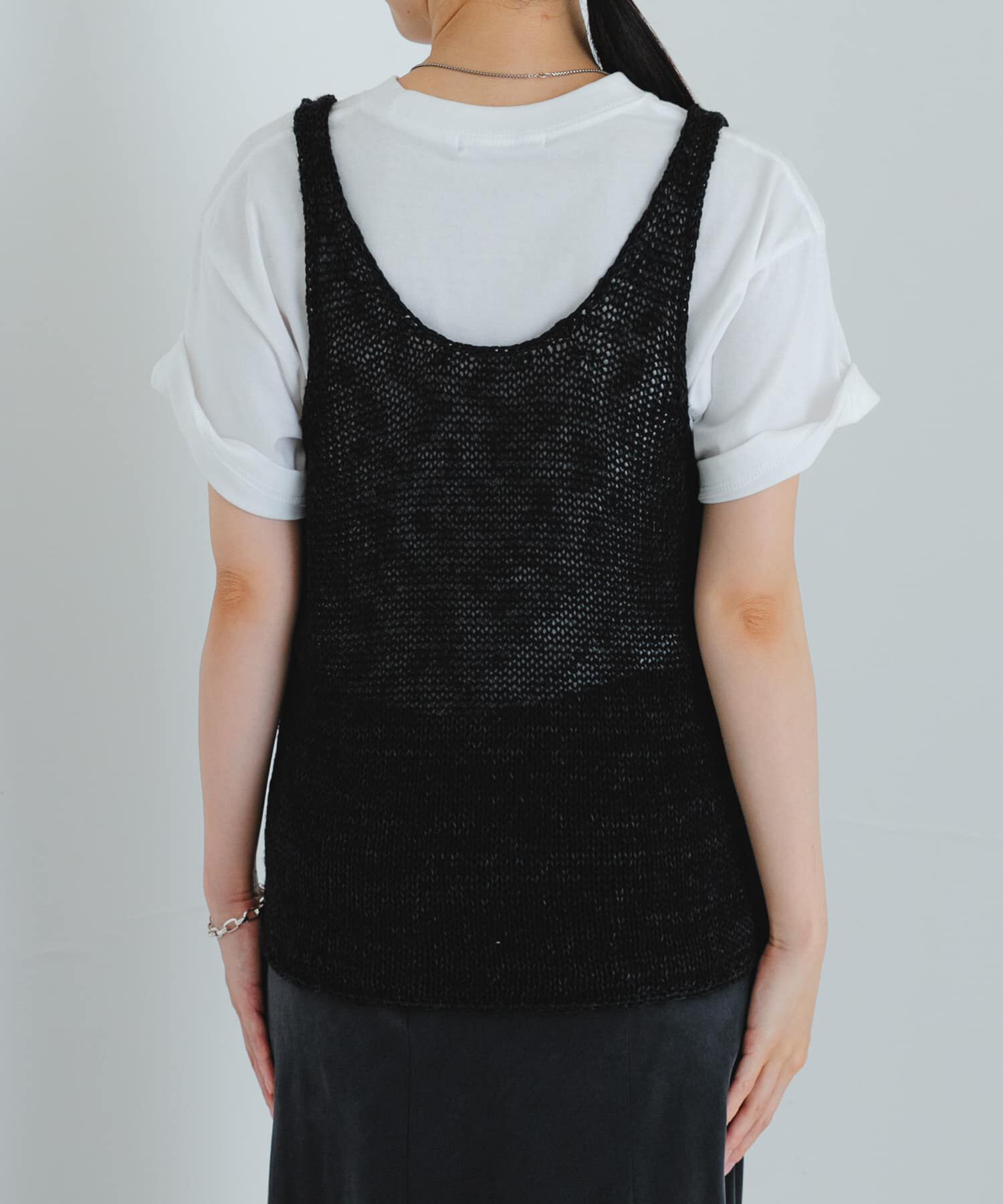 URBAN RESEARCH「リネン混ノースリーブニット」|ニット・セーター|