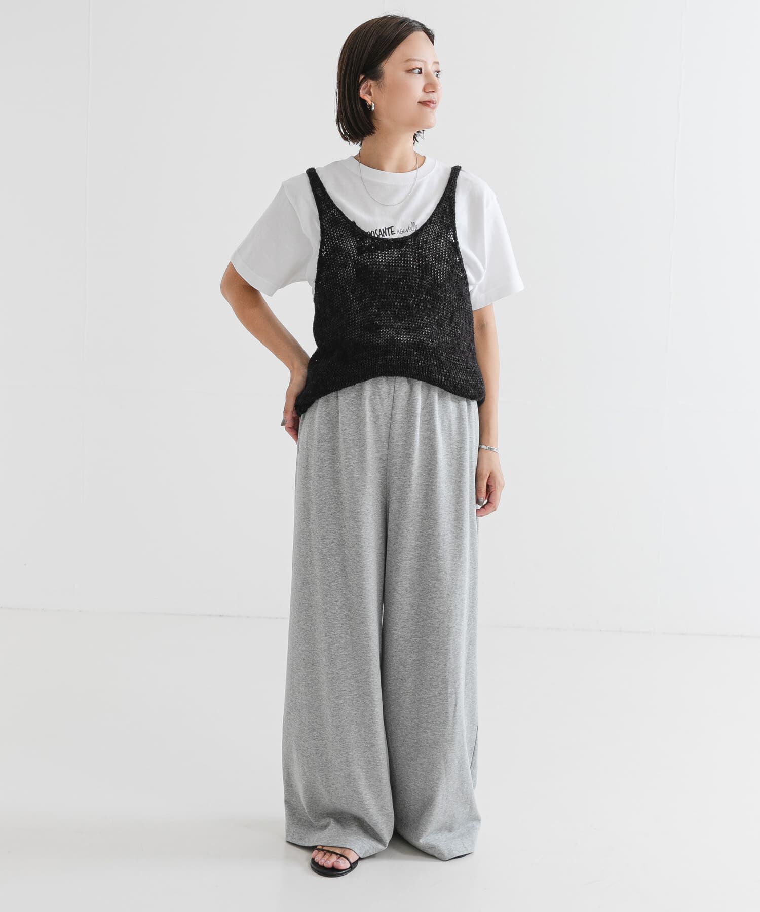 URBAN RESEARCH「リネン混ノースリーブニット」|ニット・セーター|