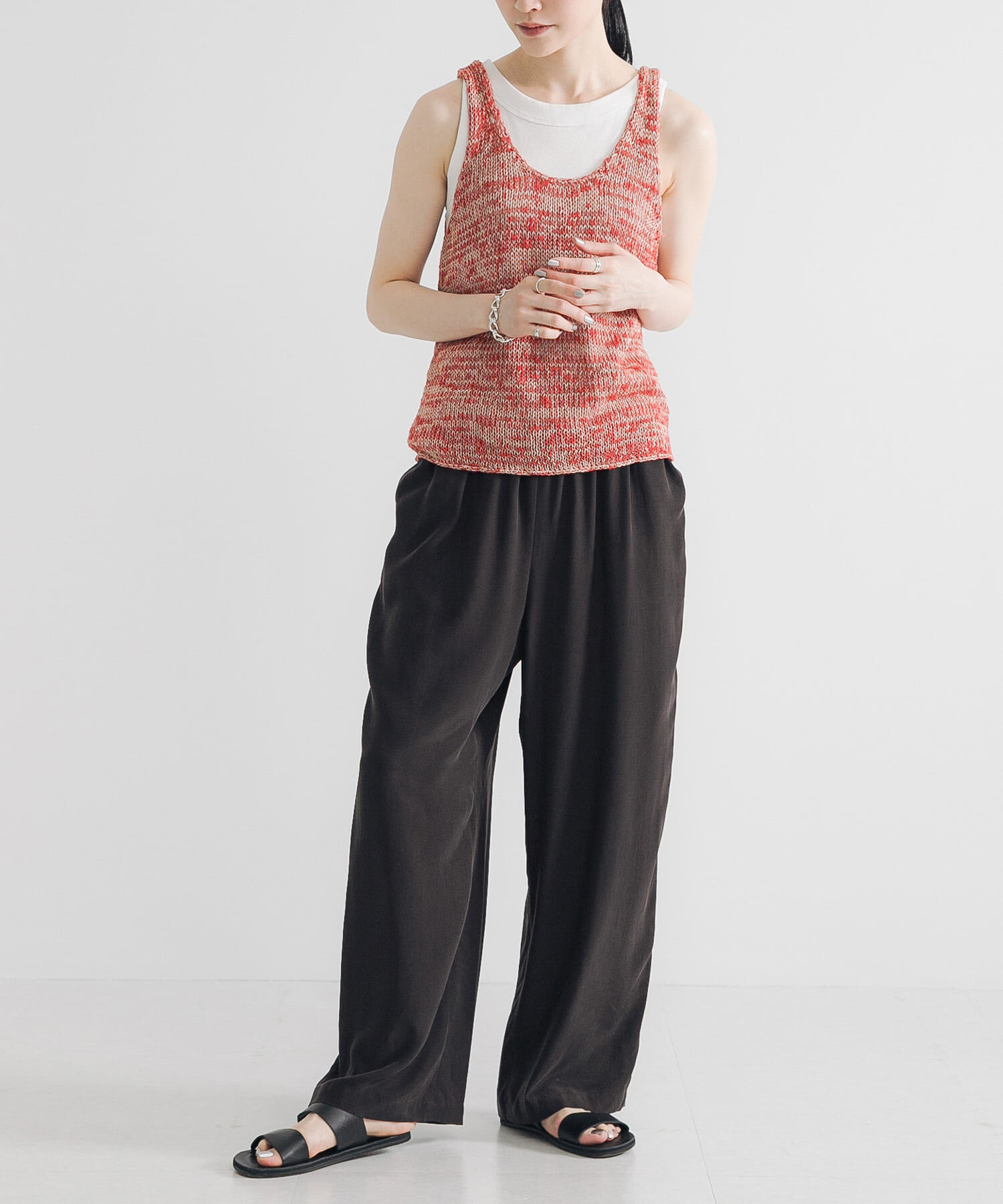 URBAN RESEARCH「リネン混ノースリーブニット」|ニット・セーター|