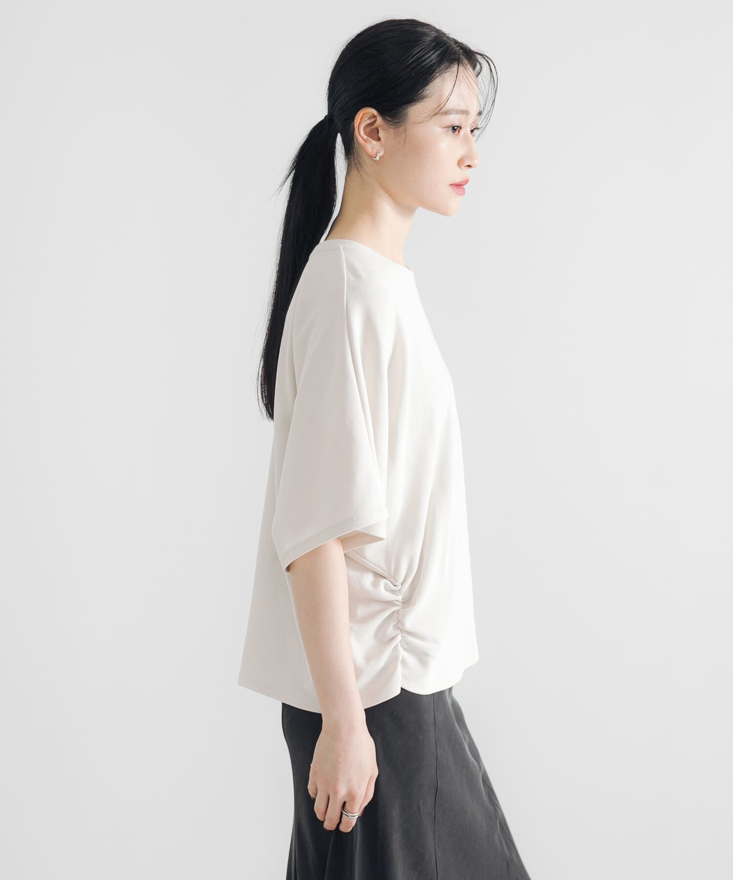 URBAN RESEARCH「サイドギャザードルマントップス」|Tシャツ・カットソー|