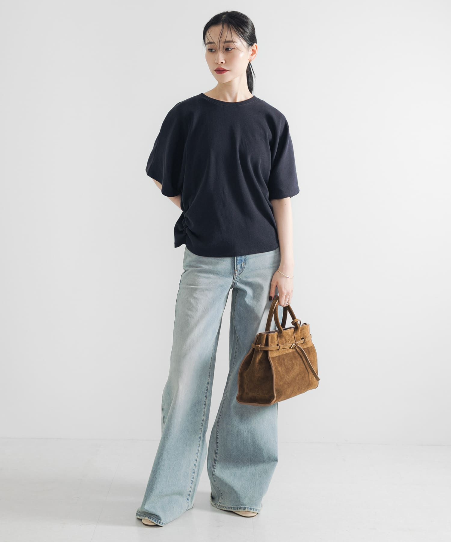 URBAN RESEARCH「サイドギャザードルマントップス」|Tシャツ・カットソー|