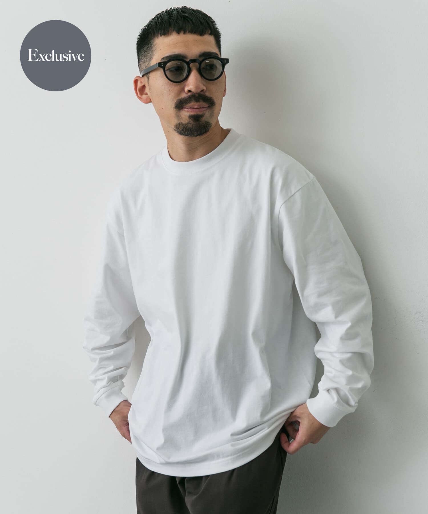 URBAN RESEARCH DOORS「『別注』HANES&times;DOORS　BEEFY-T DOORS FIT LONG-SLEEVE」|Tシャツ・カットソー|ホワイト