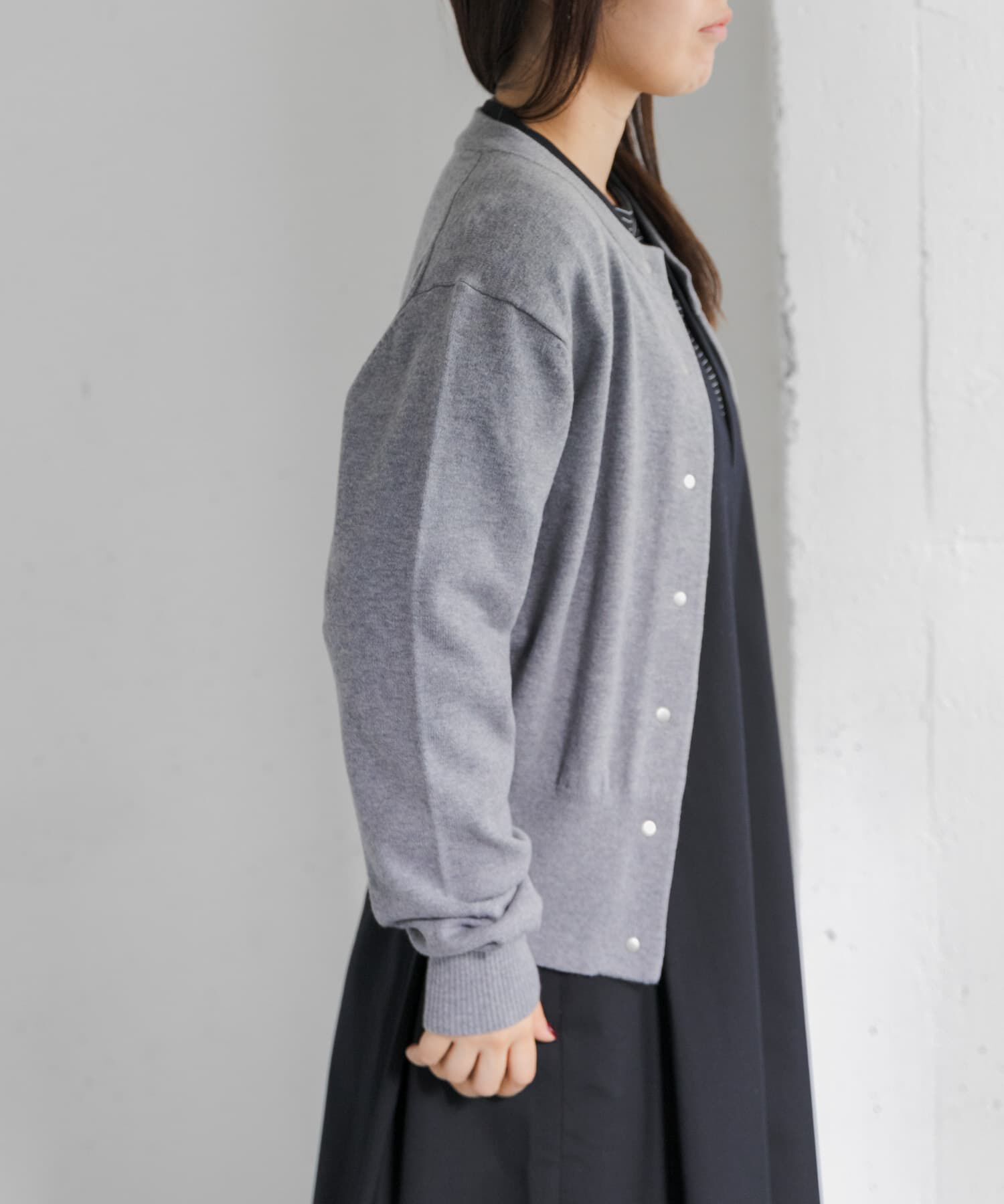 URBAN RESEARCH DOORS「FORK&SPOON　ミラージュクルーネックニットカーディガン」|カーディガン|