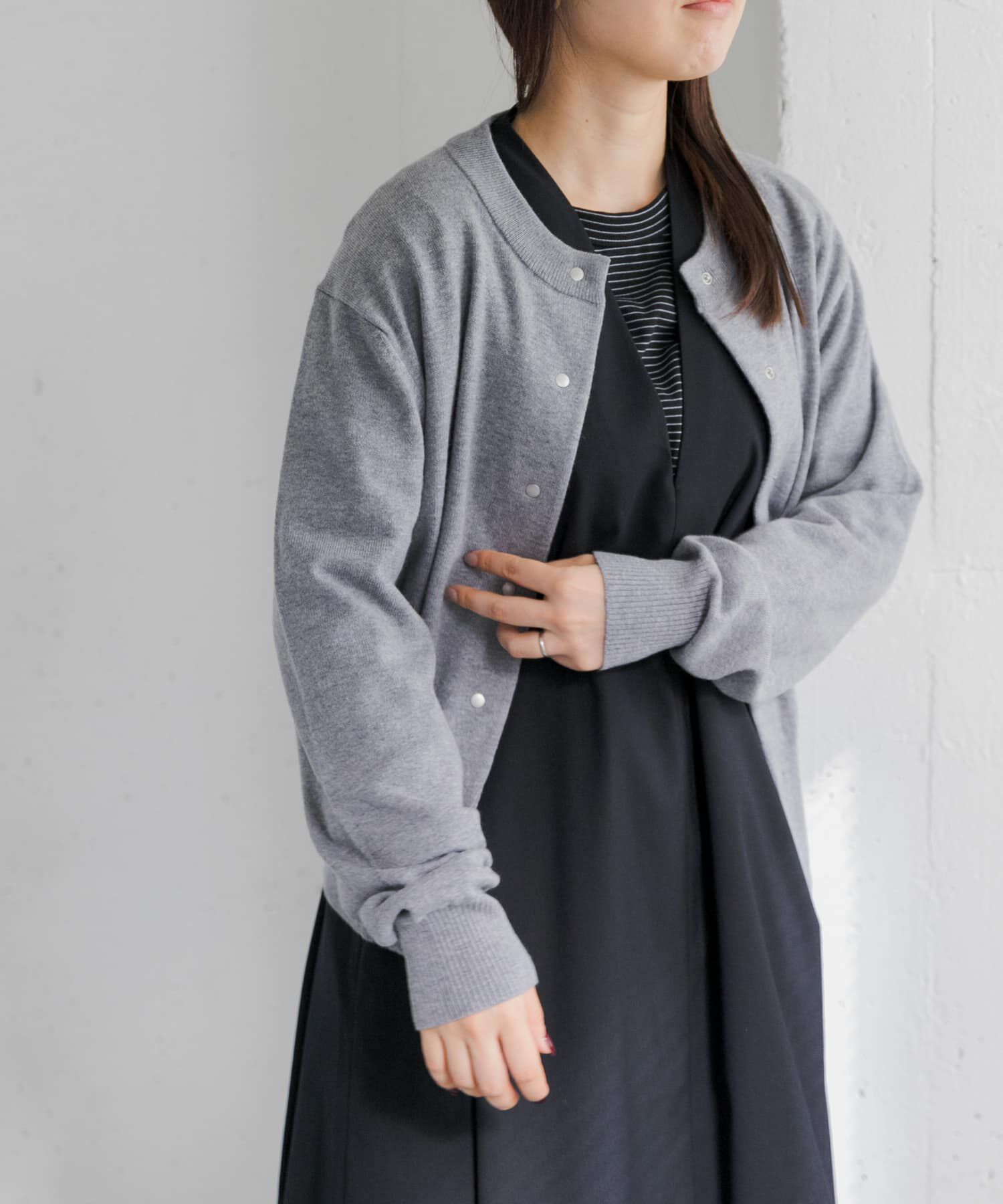 URBAN RESEARCH DOORS「FORK&SPOON　ミラージュクルーネックニットカーディガン」|カーディガン|