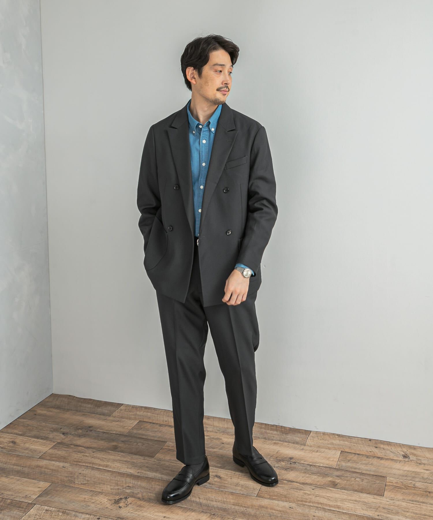 URBAN RESEARCH DOORS「LIFE STYLE TAILOR　ウールライクツイルコンフォータブルパンツ」|スラックス|