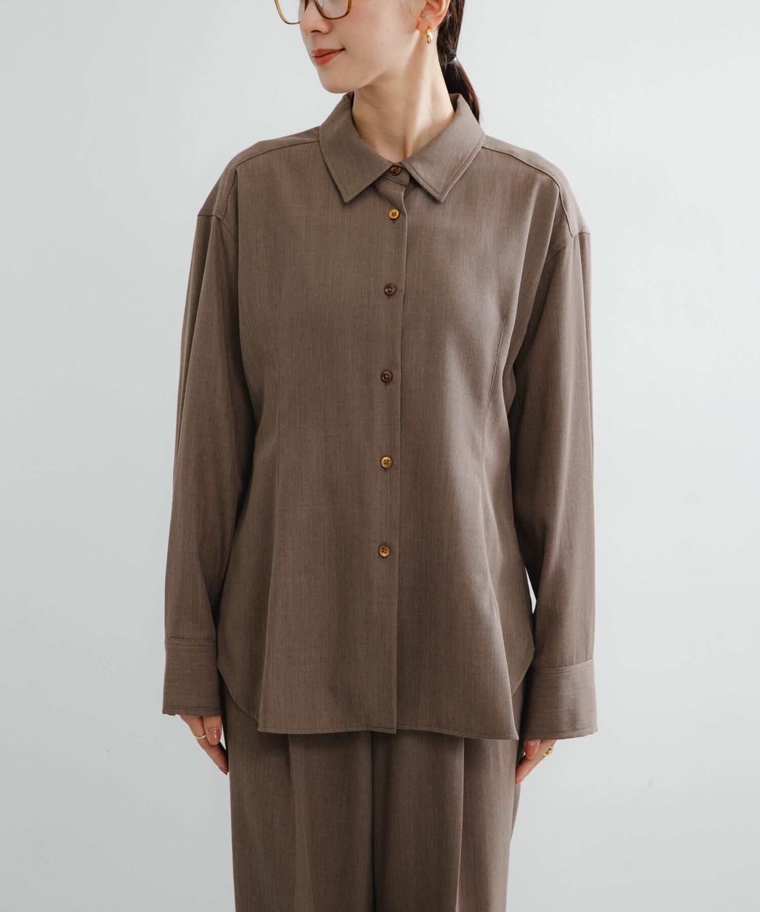 URBAN RESEARCH「new basic　WOOL TWILL SHAPE SHIRTS」|シャツ・ブラウス|