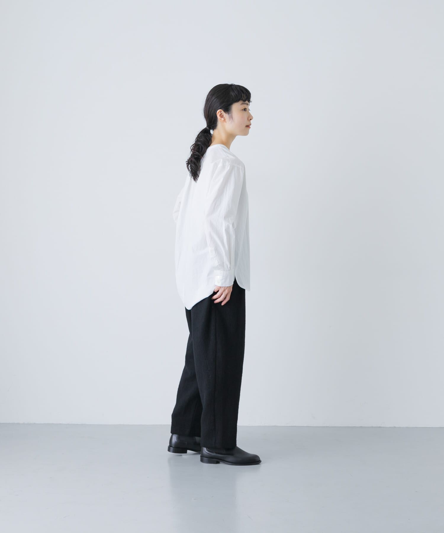 かぐれ「コットンクルーネックプルオーバーシャツ」|シャツ・ブラウス|