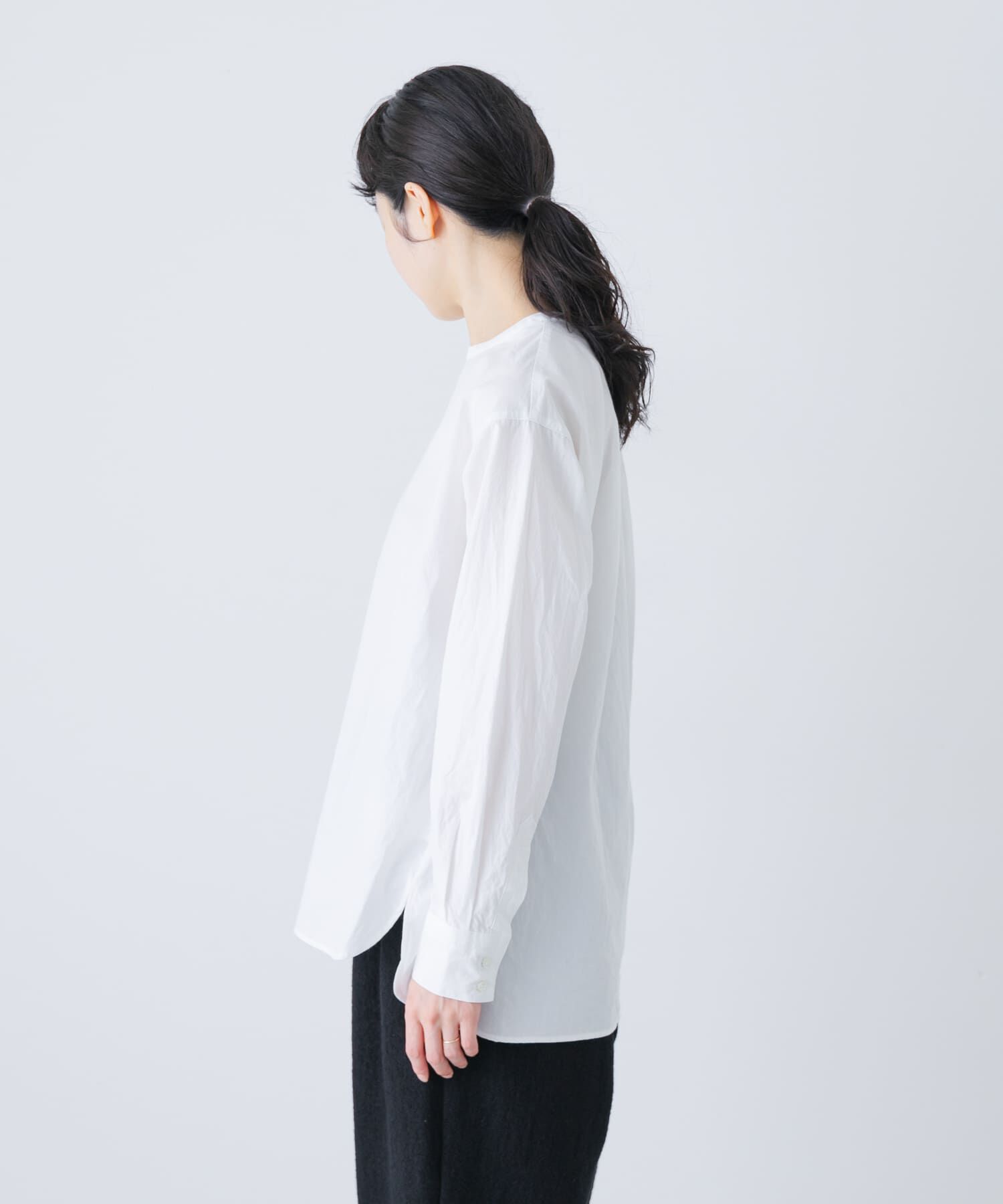 かぐれ「コットンクルーネックプルオーバーシャツ」|シャツ・ブラウス|