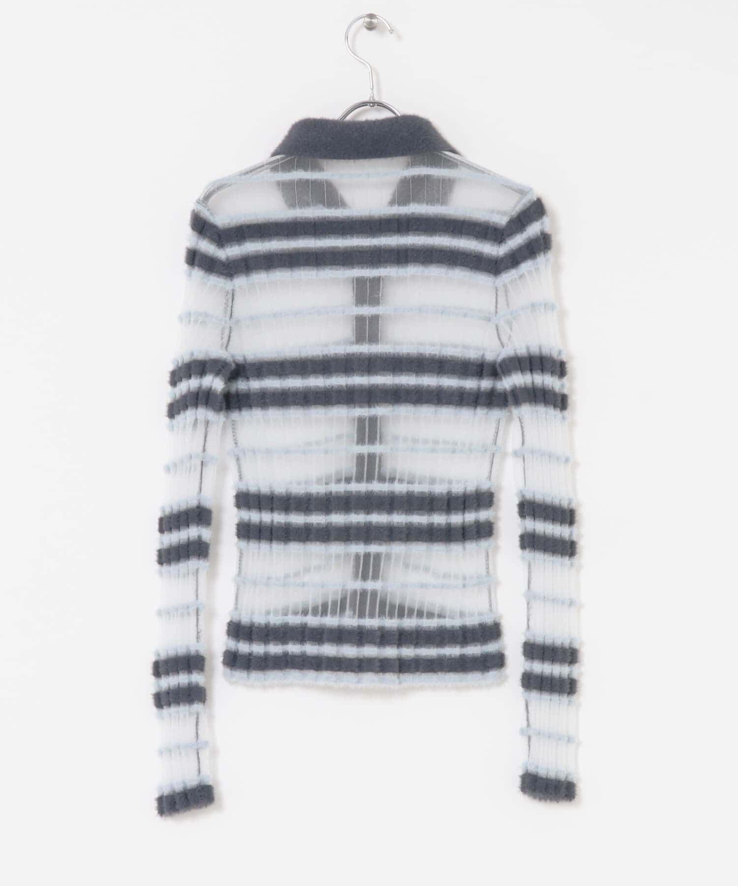  「シアーボーダーフェザーニット」|ニット・セーター|