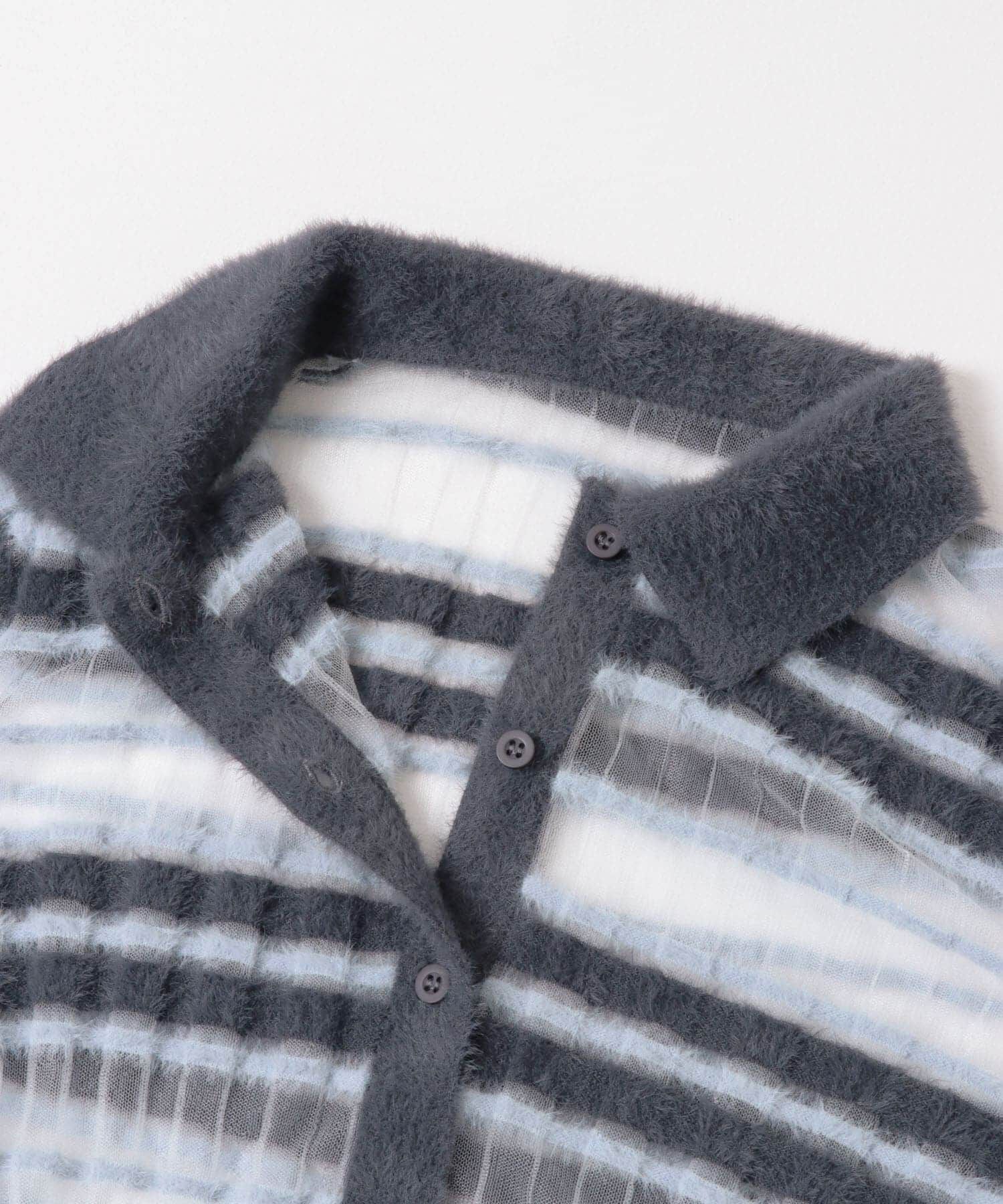  「シアーボーダーフェザーニット」|ニット・セーター|