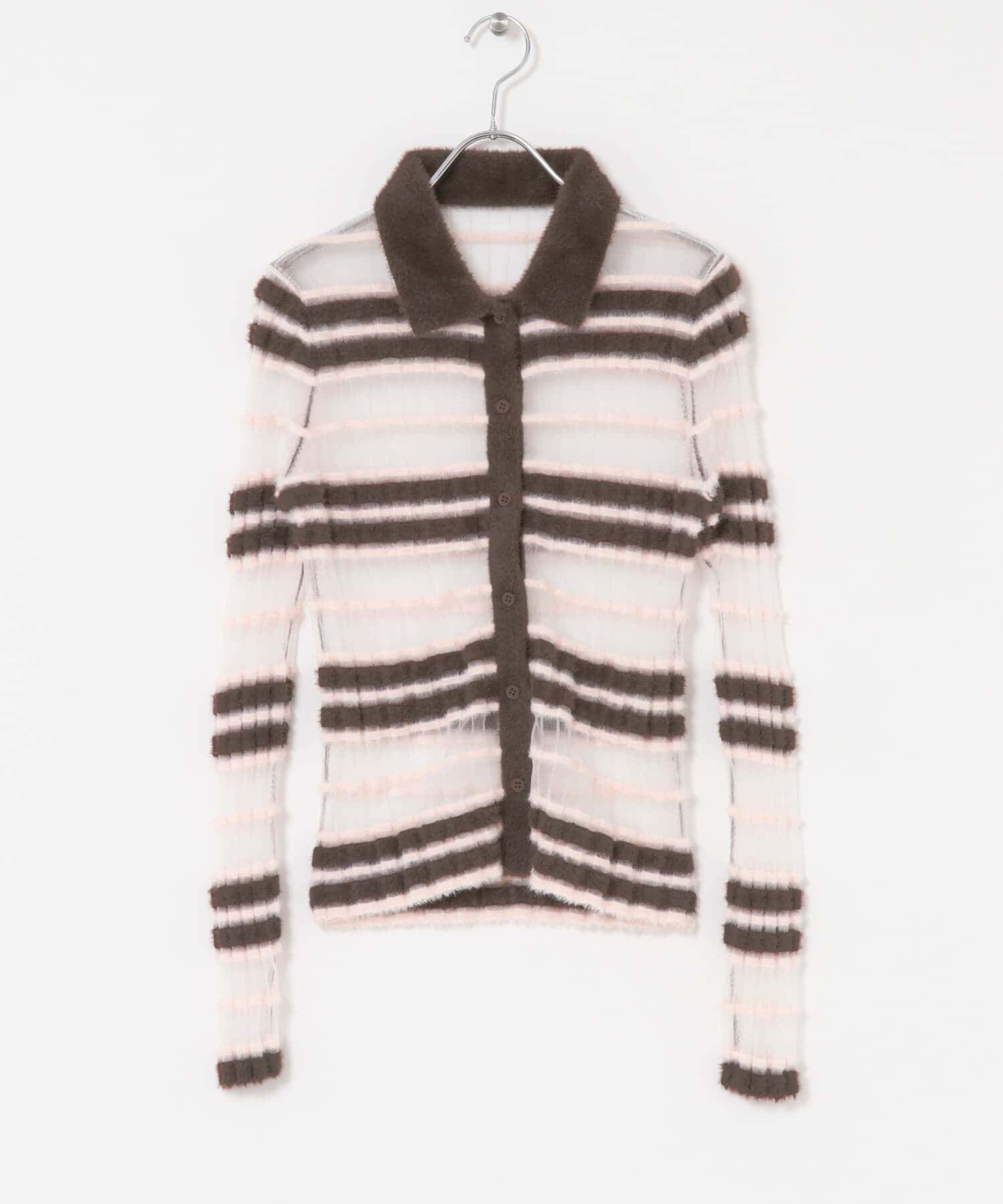  「シアーボーダーフェザーニット」|ニット・セーター|